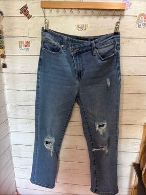 Kendall & Kylie Medium Blue Distressed Skinny Jeans